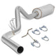 D-Motoring - Cat Back Exhaust System - W/ 3 Muffler Tip - Aluminized Steel - 98-01 Ram Std/Ext 3.9/5.2/5.9 - 1