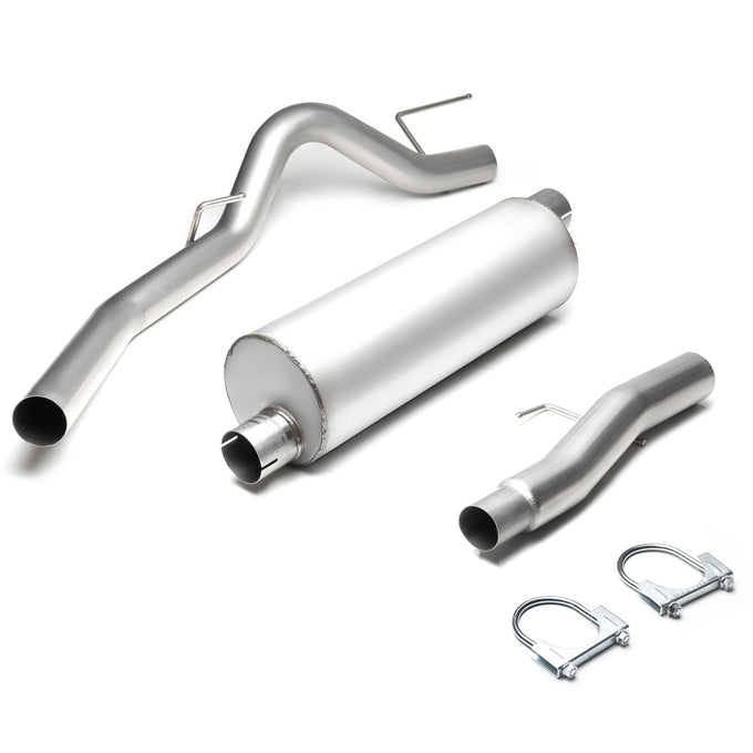D-Motoring - Cat Back Exhaust System - W/ 3 Muffler Tip - Aluminized Steel - 09-10 Ford F-150 4.2L 4.6L 5.4L - 3