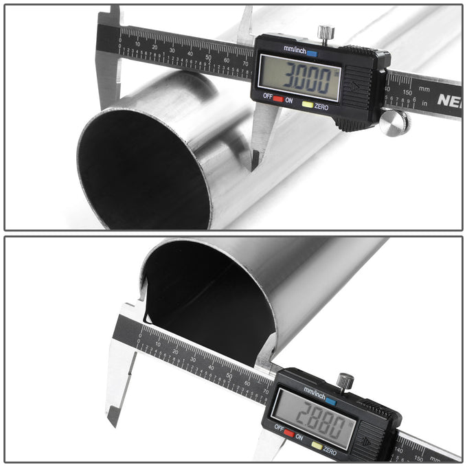 D-Motoring - Cat Back Exhaust System - W/ 3 Muffler Tip - Aluminized Steel - 09-10 Ford F-150 4.2L 4.6L 5.4L - 5