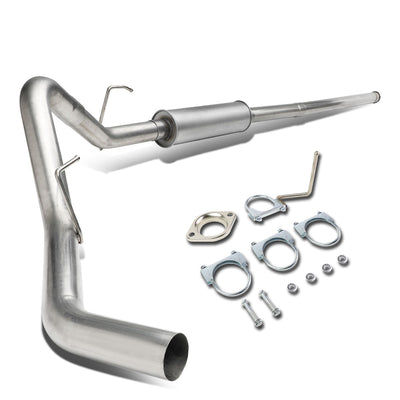 D-Motoring - Cat Back Exhaust System - W/ 3 Muffler Tip - Stainless Steel - 15-17 Ford F-150 2.7L 3.5L Eco-Boost - 1