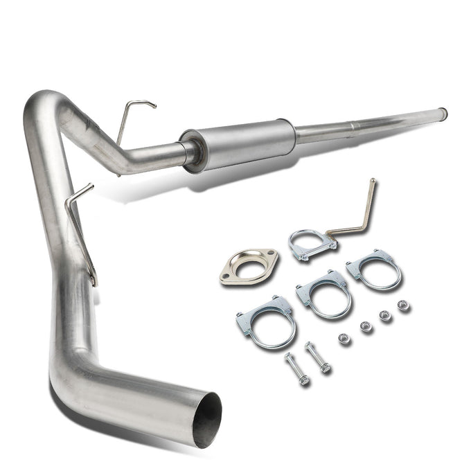 D-Motoring - Cat Back Exhaust System - W/ 3 Muffler Tip - Stainless Steel - 15-17 Ford F-150 2.7L 3.5L Eco-Boost - 1