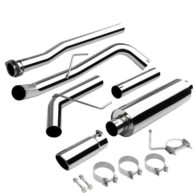 D-Motoring - Cat Back Exhaust System - W/ 3 Muffler Tip - Stainless Steel - 97-03 Ford F-150 - 5