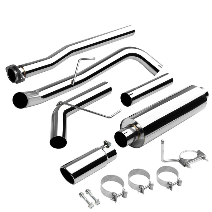 D-Motoring - Cat Back Exhaust System - W/ 3 Muffler Tip - Stainless Steel - 97-03 Ford F-150 - 5