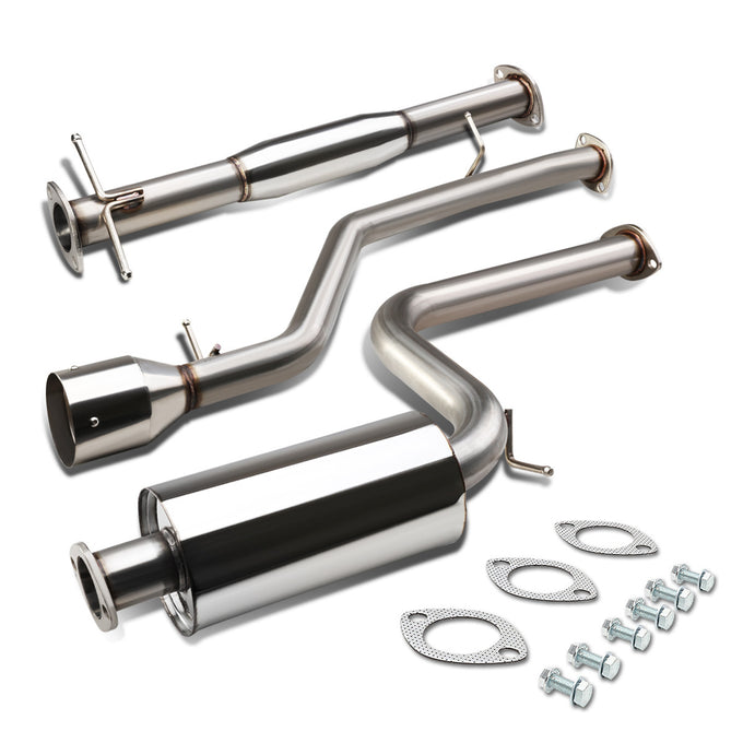 D-Motoring - Cat Back Exhaust System - W/ 4.5 Muffler Tip - Stainless Steel - 00-04 Ford Focus ZX3 / ZX5 - 1