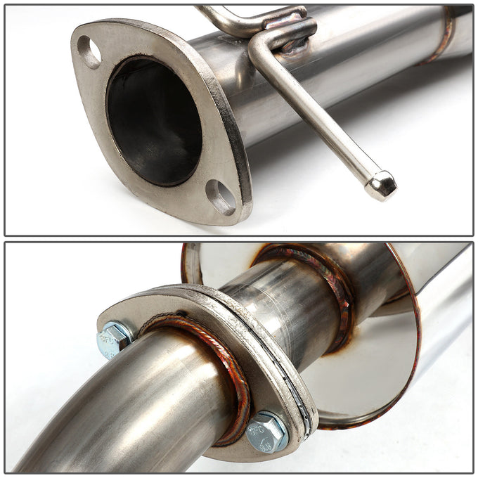 D-Motoring - Cat Back Exhaust System - W/ 4.5 Muffler Tip - Stainless Steel - 00-04 Ford Focus ZX3 / ZX5 - 4