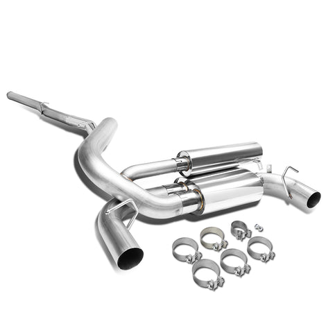 D-Motoring - 16-18 Ford Focus RS Cat Back Exhaust System - 3 - Stainless Steel - 1