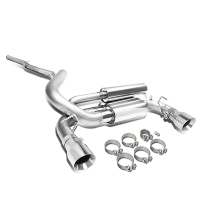 D-Motoring - 16-18 Ford Focus RS Cat Back Exhaust System - 3 - Muffler Tip - Stainless Steel - 1