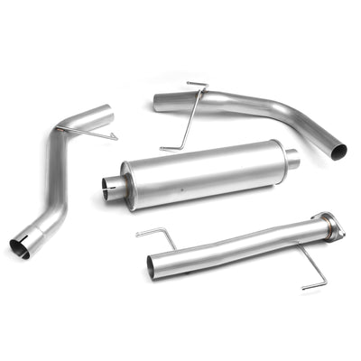 D-Motoring - Cat Back Exhaust System - W/ 2.5 Muffler Tip - Stainless Steel - 07-14 Toyota FJ Cruiser - 4