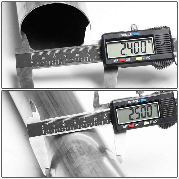 D-Motoring - Cat Back Exhaust System - W/ 2.5 Muffler Tip - Stainless Steel - 07-14 Toyota FJ Cruiser - 5