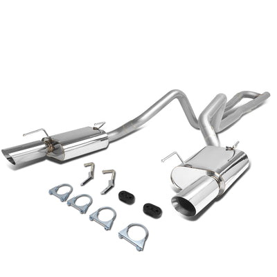 D-Motoring - Cat Back Exhaust System - W/ Diagonal Muffler Tip - Stainless Steel - 05-10 Ford Mustang 4.0L V6 - 1