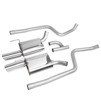 D-Motoring - Cat Back Exhaust System - W/ Diagonal Muffler Tip - Stainless Steel - 05-10 Ford Mustang 4.0L V6 - 5