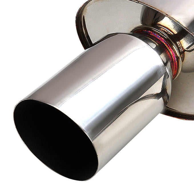 D-Motoring - Cat Back Exhaust System - W/ 4 Dual Diagonal Muffler Tips - Stainless Steel - 11-14 Ford Mustang V6 - 2