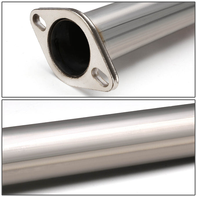 D-Motoring - Cat Back Exhaust System - W/ 4 Dual Diagonal Muffler Tips - Stainless Steel - 11-14 Ford Mustang V6 - 3