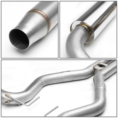 D-Motoring - 15-18 Ford Mustang 2.3L Ecoboost Cat Back Exhaust System - 3 - Rolled - Muffler Tip - Stainless Steel - 5