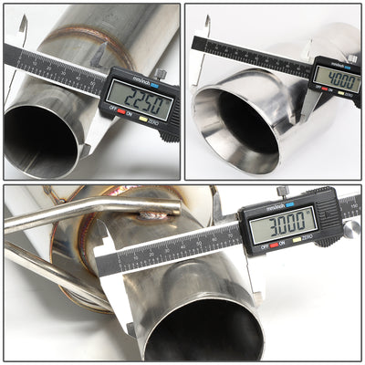 D-Motoring - 15-18 Ford Mustang 2.3L Ecoboost Cat Back Exhaust System - 3 - Rolled - Muffler Tip - Stainless Steel - 6