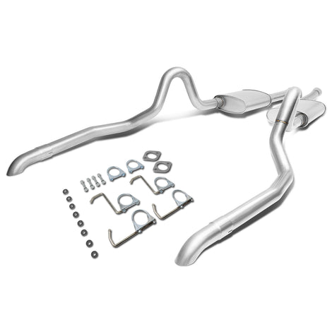 D-Motoring - 87-93 Ford Mustang 5.0L V8 Cat Back Exhaust System - 2.5 - Dual - Stainless Steel - 1