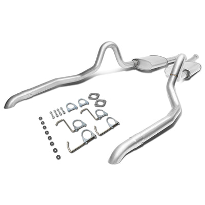 D-Motoring - 87-93 Ford Mustang 5.0L V8 Cat Back Exhaust System - 2.5 - Dual - Stainless Steel - 1