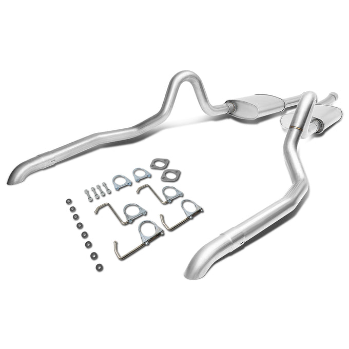 D-Motoring - 87-93 Ford Mustang 5.0L V8 Cat Back Exhaust System - 2.5 - Dual - Stainless Steel - 1