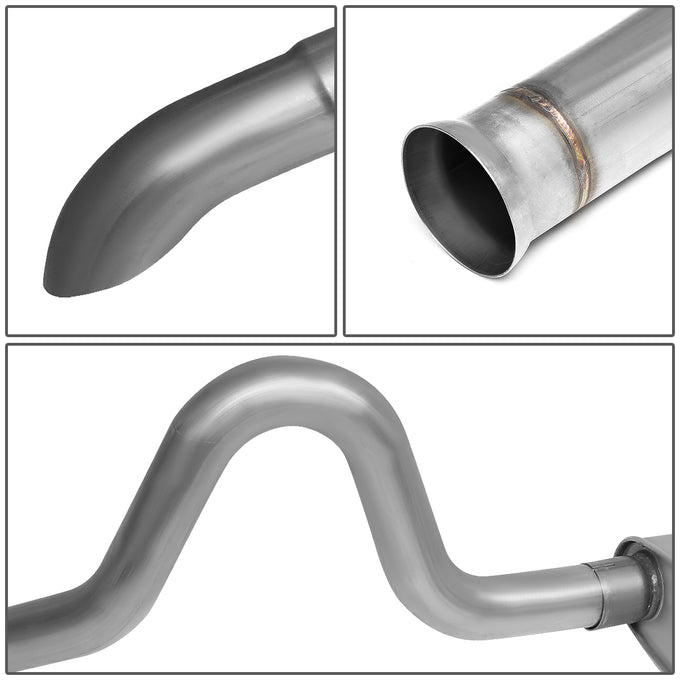 D-Motoring - 87-93 Ford Mustang 5.0L V8 Cat Back Exhaust System - 2.5 - Dual - Stainless Steel - 4
