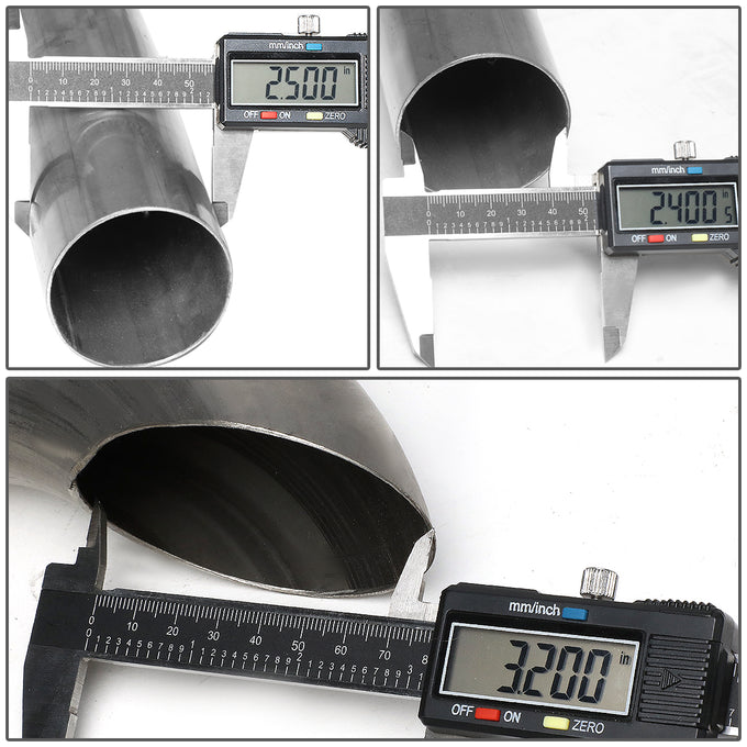 D-Motoring - 87-93 Ford Mustang 5.0L V8 Cat Back Exhaust System - 2.5 - Dual - Stainless Steel - 6