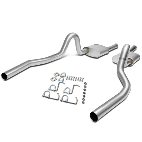 D-Motoring - 94-95 Ford Mustang 5.0L V8 Cat Back Exhaust System - 2.5 - Dual - Stainless Steel - 1