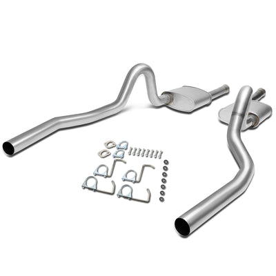 D-Motoring - 94-95 Ford Mustang 5.0L V8 Cat Back Exhaust System - 2.5 - Dual - Stainless Steel - 1