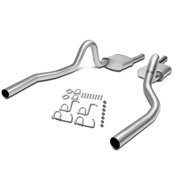 D-Motoring - 94-95 Ford Mustang 5.0L V8 Cat Back Exhaust System - 2.5 - Dual - Stainless Steel - 1