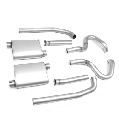 D-Motoring - 96-97 Ford Mustang 4.6L V8 Cat Back Exhaust System - 2.5 - Dual - Stainless Steel - 5
