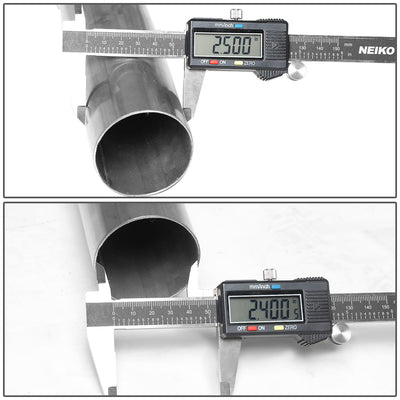 D-Motoring - 96-97 Ford Mustang 4.6L V8 Cat Back Exhaust System - 2.5 - Dual - Stainless Steel - 6