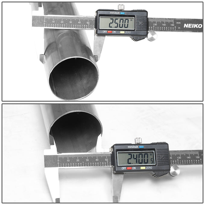 D-Motoring - 96-97 Ford Mustang 4.6L V8 Cat Back Exhaust System - 2.5 - Dual - Stainless Steel - 6
