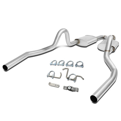 D-Motoring - 99-04 Ford Mustang 3.8L 3.9L V6 Cat Back Exhaust System - 2.5 - Dual - Stainless Steel - 1