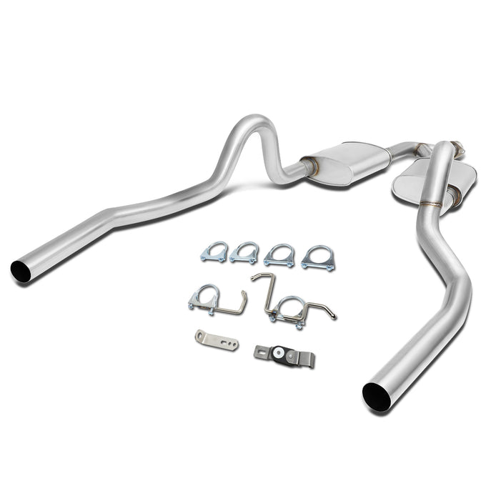 D-Motoring - 99-04 Ford Mustang 3.8L 3.9L V6 Cat Back Exhaust System - 2.5 - Dual - Stainless Steel - 1