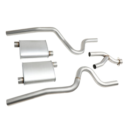 D-Motoring - 99-04 Ford Mustang 3.8L 3.9L V6 Cat Back Exhaust System - 2.5 - Dual - Stainless Steel - 5