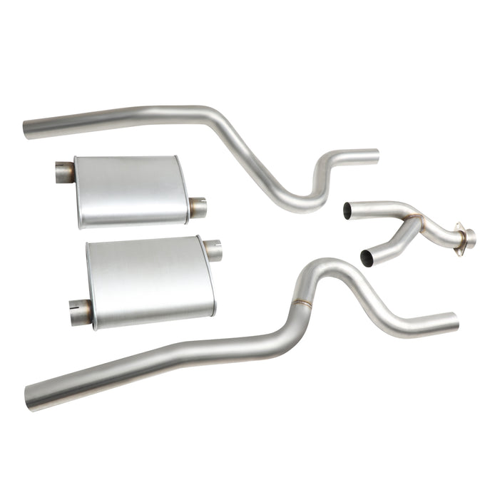 D-Motoring - 99-04 Ford Mustang 3.8L 3.9L V6 Cat Back Exhaust System - 2.5 - Dual - Stainless Steel - 5