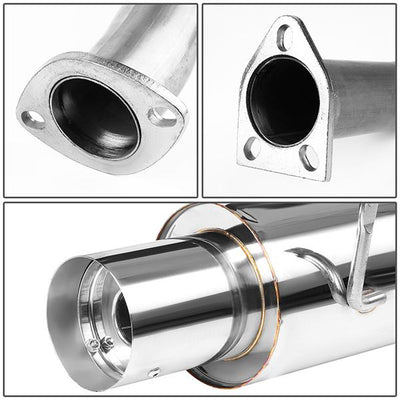 Catback Exhaust System w/4 in. OD Muffler Tip <br>99-03 Mitsubishi Galant 2.4L
