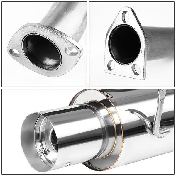 Catback Exhaust System w/4 in. OD Muffler Tip <br>99-03 Mitsubishi Galant 2.4L