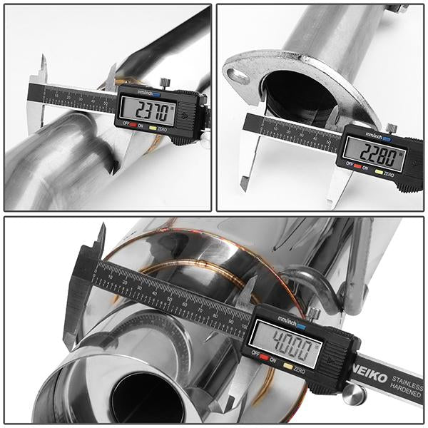 Catback Exhaust System w/4 in. OD Muffler Tip <br>99-03 Mitsubishi Galant 2.4L