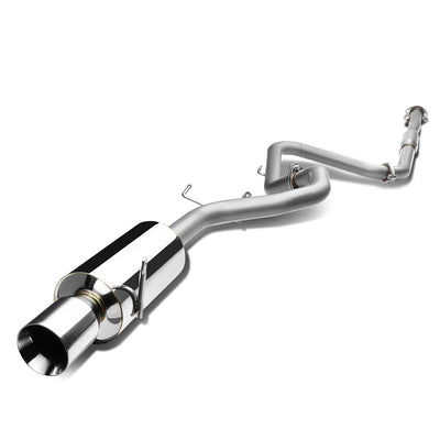 D-Motoring - Cat Back Exhaust System - W/ 4 Rolled Muffler Tip - Stainless Steel - 99-03 Mitsubishi Galant DS / ES / LS - 3