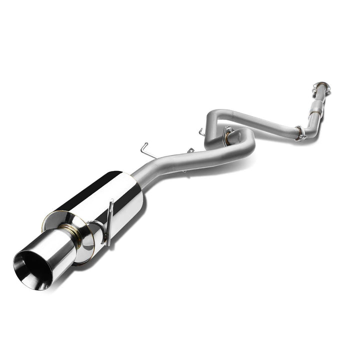 D-Motoring - Cat Back Exhaust System - W/ 4 Rolled Muffler Tip - Stainless Steel - 99-03 Mitsubishi Galant DS / ES / LS - 3
