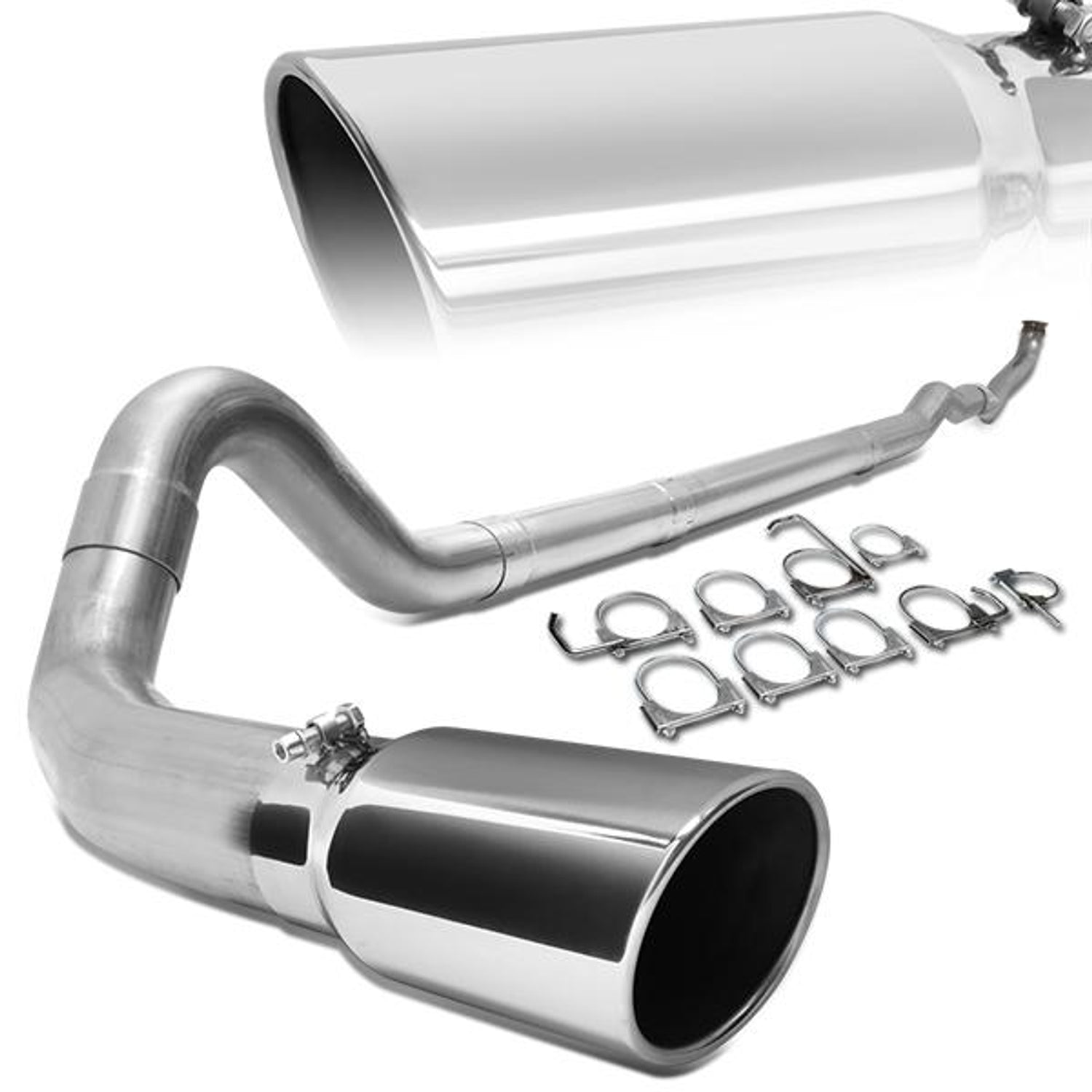 93-00 Chevy/Gmc C/K 6.5 Diesel Cat Back Exhaust System - 4Od - W/Tip - Aluminized Steel - 1