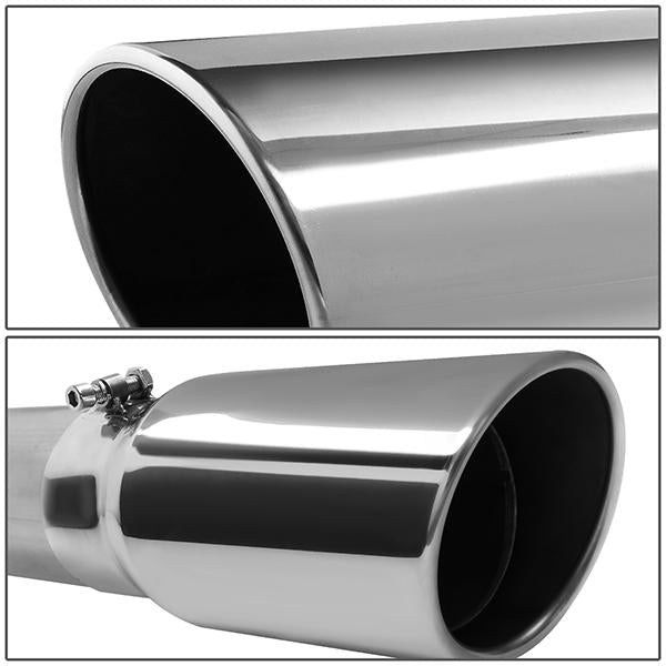 01-07 Silverado/Sierra 6.6L Cat Back Exhaust System - 4Od - W/Muffler+Tip - Aluminized Steel - 3