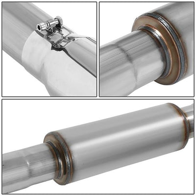01-07 Silverado/Sierra 6.6L Cat Back Exhaust System - 4Od - W/Muffler+Tip - Aluminized Steel - 4