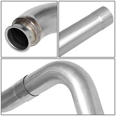 01-07 Silverado/Sierra 6.6L Cat Back Exhaust System - 4Od - W/Muffler+Tip - Aluminized Steel - 5