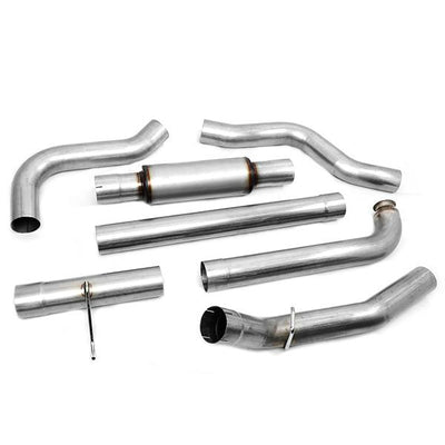 01-07 Silverado/Sierra 6.6L Cat Back Exhaust System - 4Od - W/Muffler+Tip - Aluminized Steel - 6