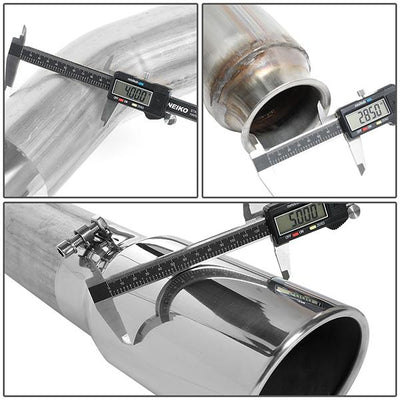 01-07 Silverado/Sierra 6.6L Cat Back Exhaust System - 4Od - W/Muffler+Tip - Aluminized Steel - 7
