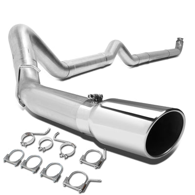 Downpipe-Back Exhaust w/5 in. OD Tip <br>01-07 Chevy Silverado GMC Sierra 6.6L