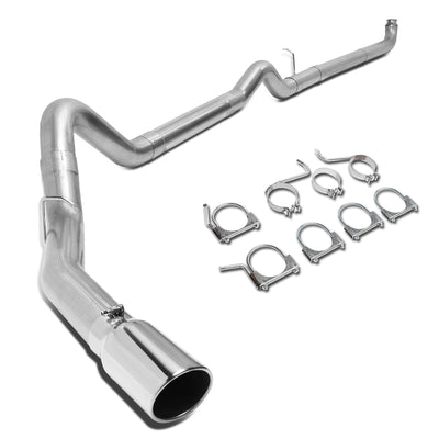 Downpipe-Back Exhaust w/5 in. OD Tip <br>01-07 Chevy Silverado GMC Sierra 6.6L