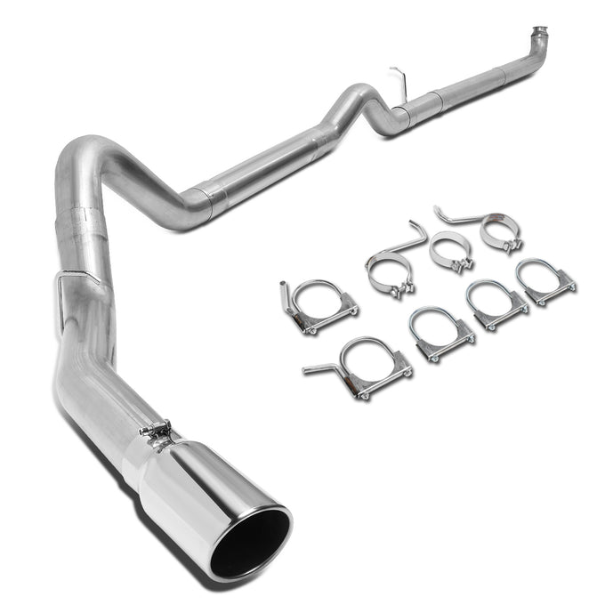Downpipe-Back Exhaust w/5 in. OD Tip <br>01-07 Chevy Silverado GMC Sierra 6.6L
