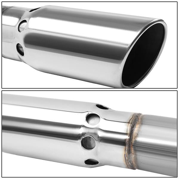 07-10 Silverado Sierra 6.6L Cat Back Exhaust System - 5Muffler Tip - Particulate Filter - Aluminized Steel - CBE-GMC25-003 - 3