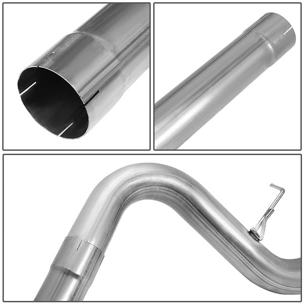 07-10 Silverado Sierra 6.6L Cat Back Exhaust System - 5Muffler Tip - Particulate Filter - Aluminized Steel - CBE-GMC25-003 - 4